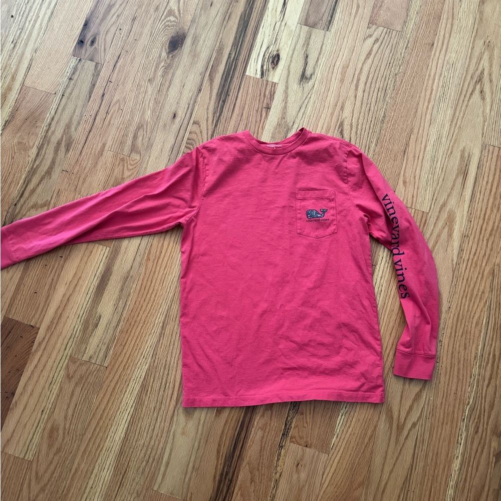 Vineyard Vines Kids Long Sleeve Coral Tee